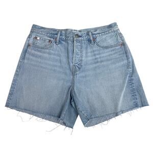 New AE77 Womens Size 10 Cotton Blend Rough Hem Jort Denim Jean Shorts